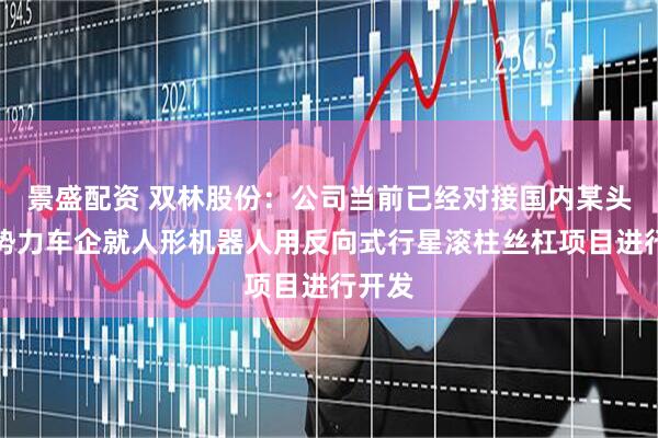 景盛配资 双林股份：公司当前已经对接国内某头部新势力车企就人形机器人用反向式行星滚柱丝杠项目进行开发