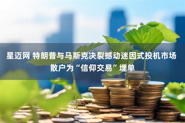 星迈网 特朗普与马斯克决裂撼动迷因式投机市场 散户为“信仰交易”埋单