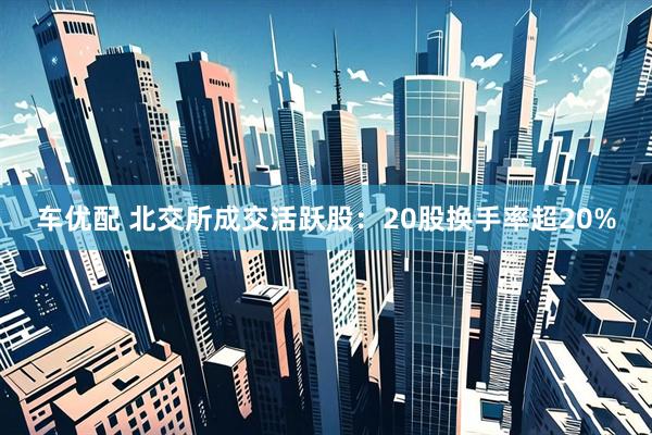 车优配 北交所成交活跃股：20股换手率超20%
