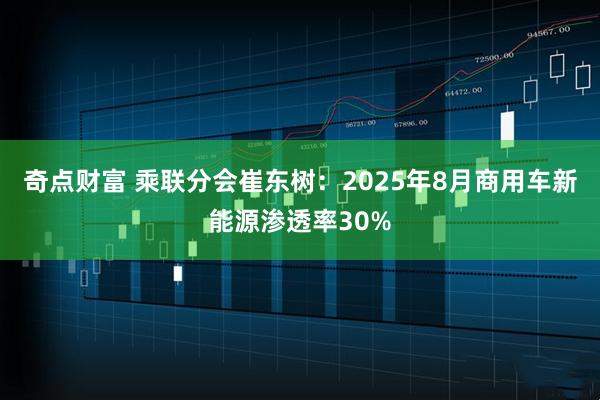 奇点财富 乘联分会崔东树：2025年8月商用车新能源渗透率30%